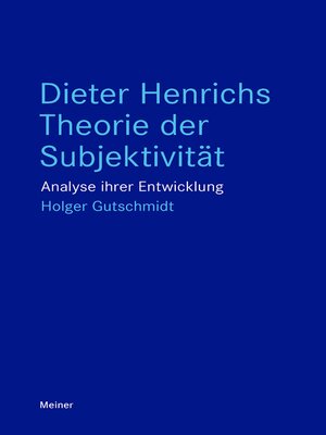 cover image of Dieter Henrichs Theorie der Subjektivität